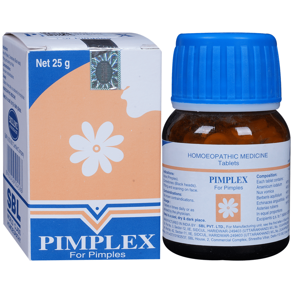 SBL Pimplex Tablet bottle of 25 gm Tablet