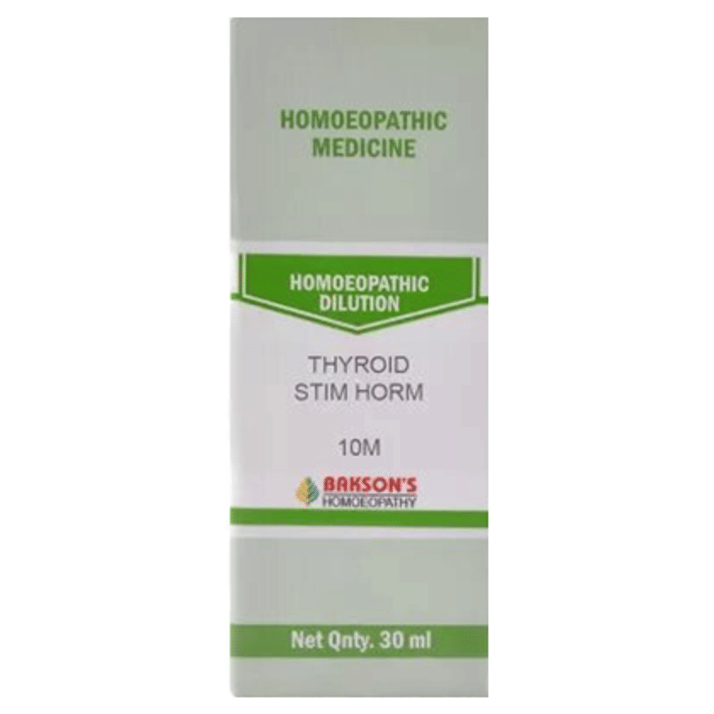 Bakson's Homeopathy Thyroid Stim Horm Dilution 10M bottle of 30 ml Dilution Bakson's Homeopathy Thyroid Stim Horm Dilution 10M bottle of 30 ml Dilution