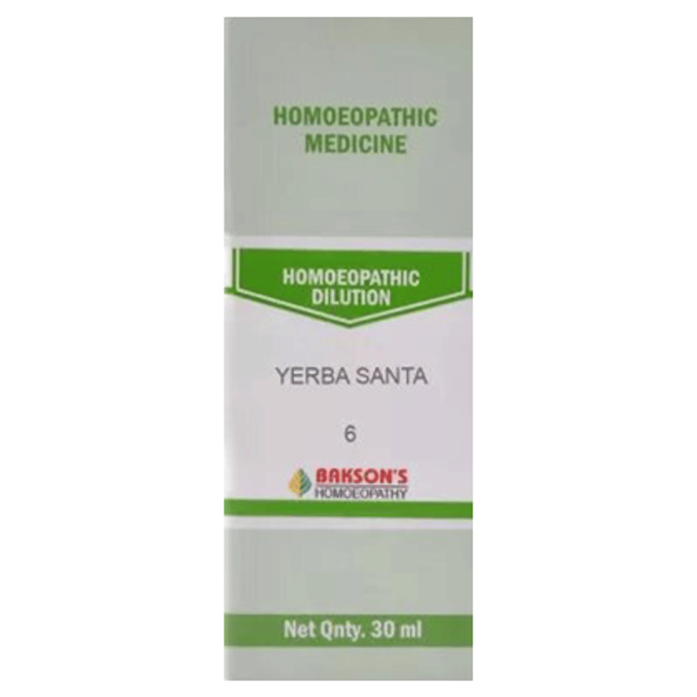 Bakson's Homeopathy Yerba Santa Dilution 6 bottle of 30 ml Dilution Bakson's Homeopathy Yerba Santa Dilution 6 bottle of 30 ml Dilution