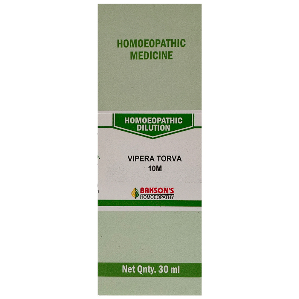 Bakson's Homeopathy Vipera Torva  Dilution 10M bottle of 30 ml Dilution