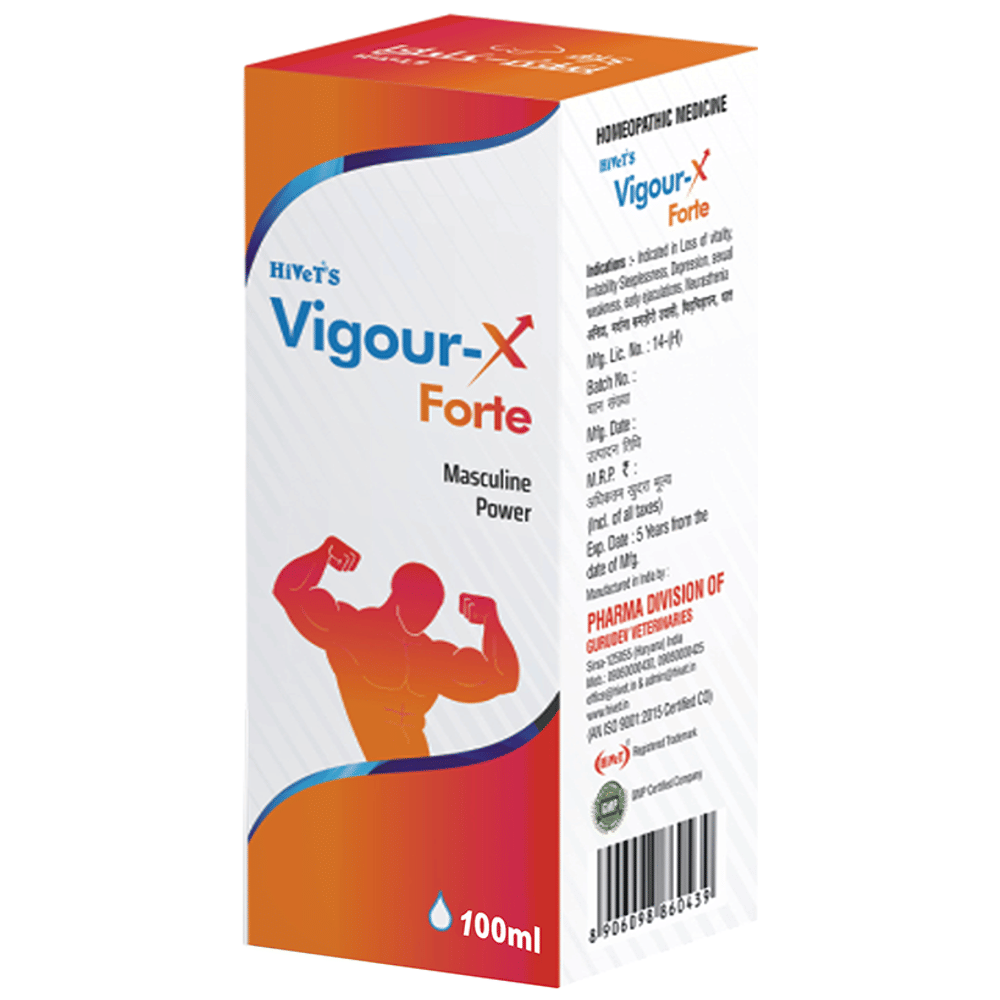 Hivet Vigour-X Forte Syrup bottle of 100 ml Syrup