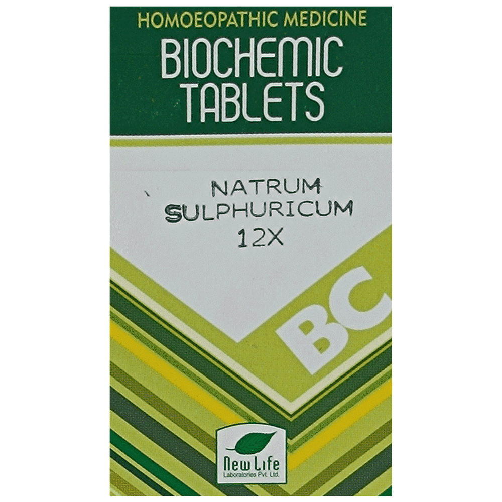 New Life Natrum Sulphuricum Biochemic Tablet 12X bottle of 25 gm Biochemic Tablet