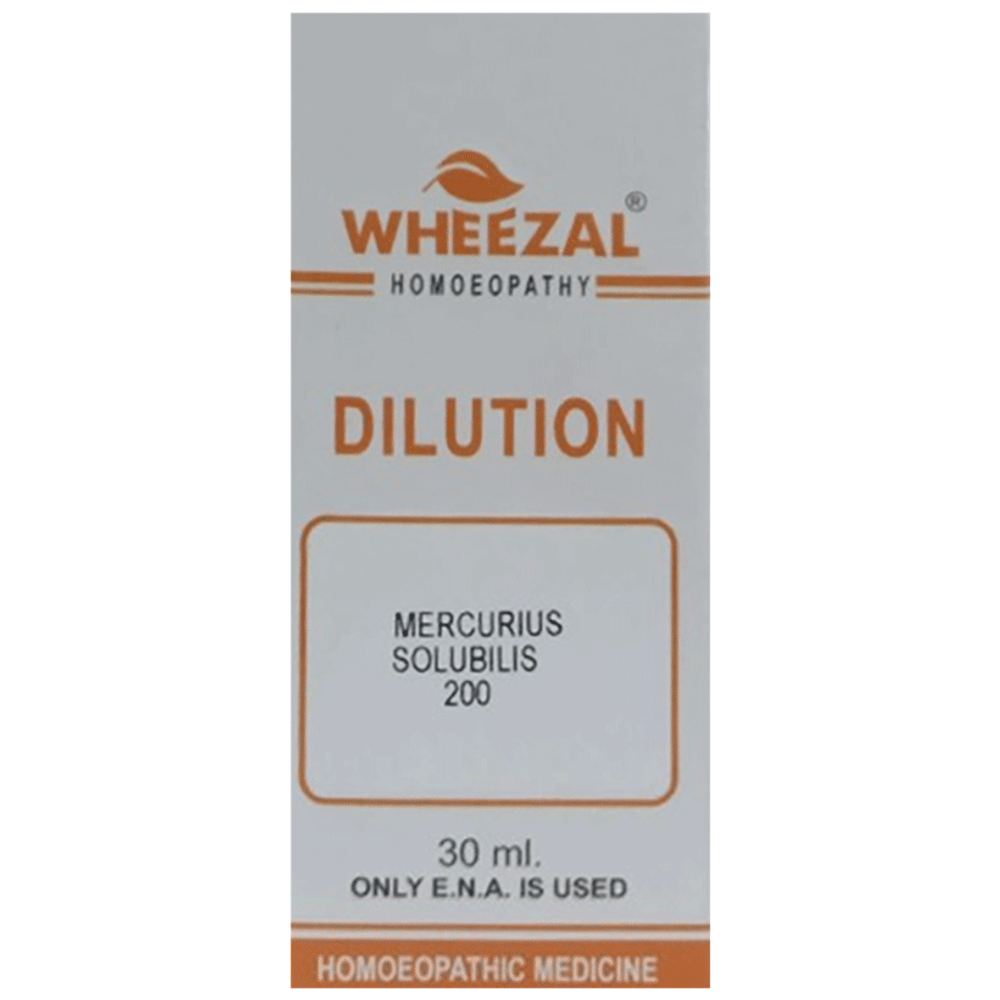Wheezal Mercurius Solubilis Dilution 200 bottle of 30 ml Dilution