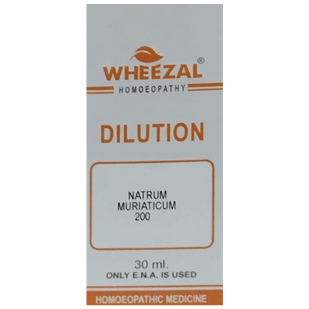 Wheezal Natrum Muriaticum Dilution 200 bottle of 30 ml Dilution