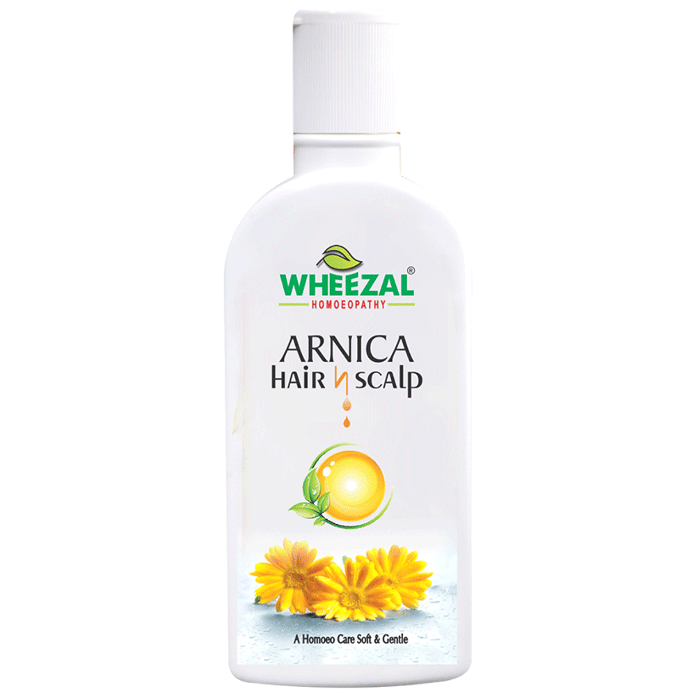 Wheezal Arnica Hair N Scalp Treatment Shampoo bottle of 200 ml Liquid