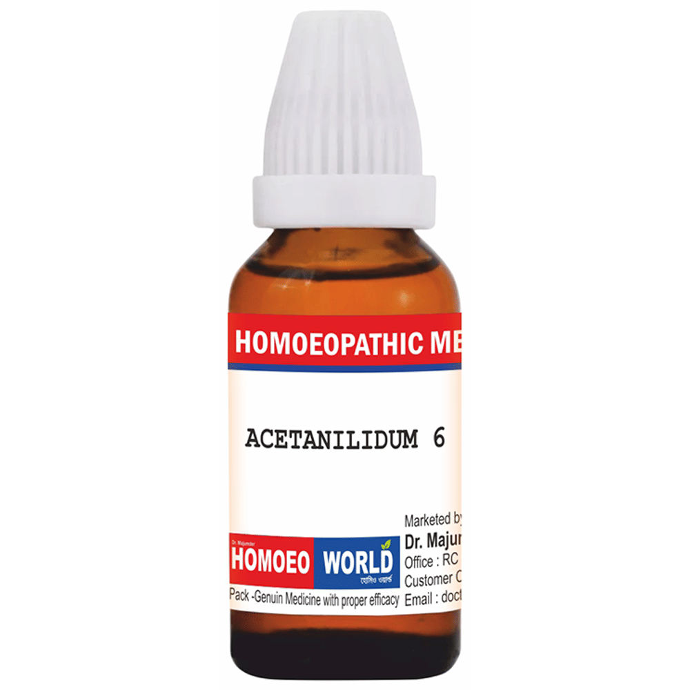 Dr. Majumder Homeo World Acetanilidum Dilution (30ml Each) 6 CH combo pack of 3 bottles