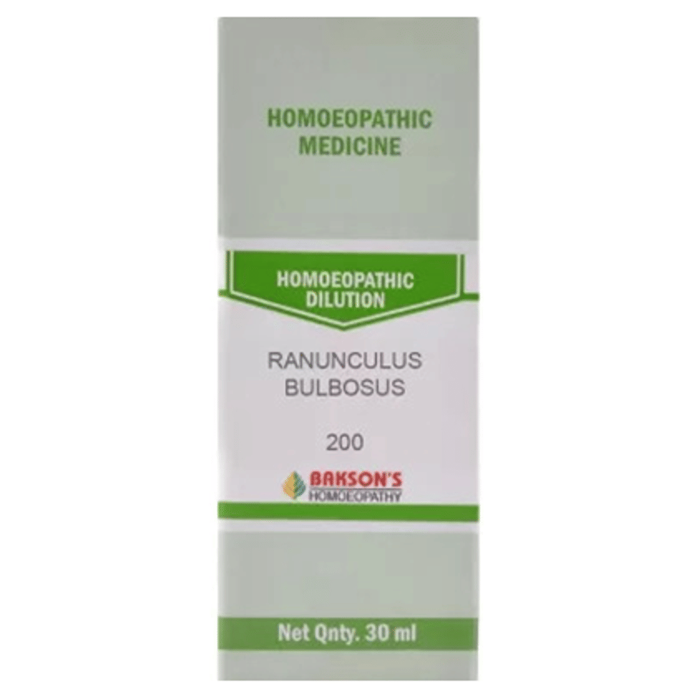 Bakson's Homeopathy Ranunculus Bulbosus Dilution 200 bottle of 30 ml Dilution