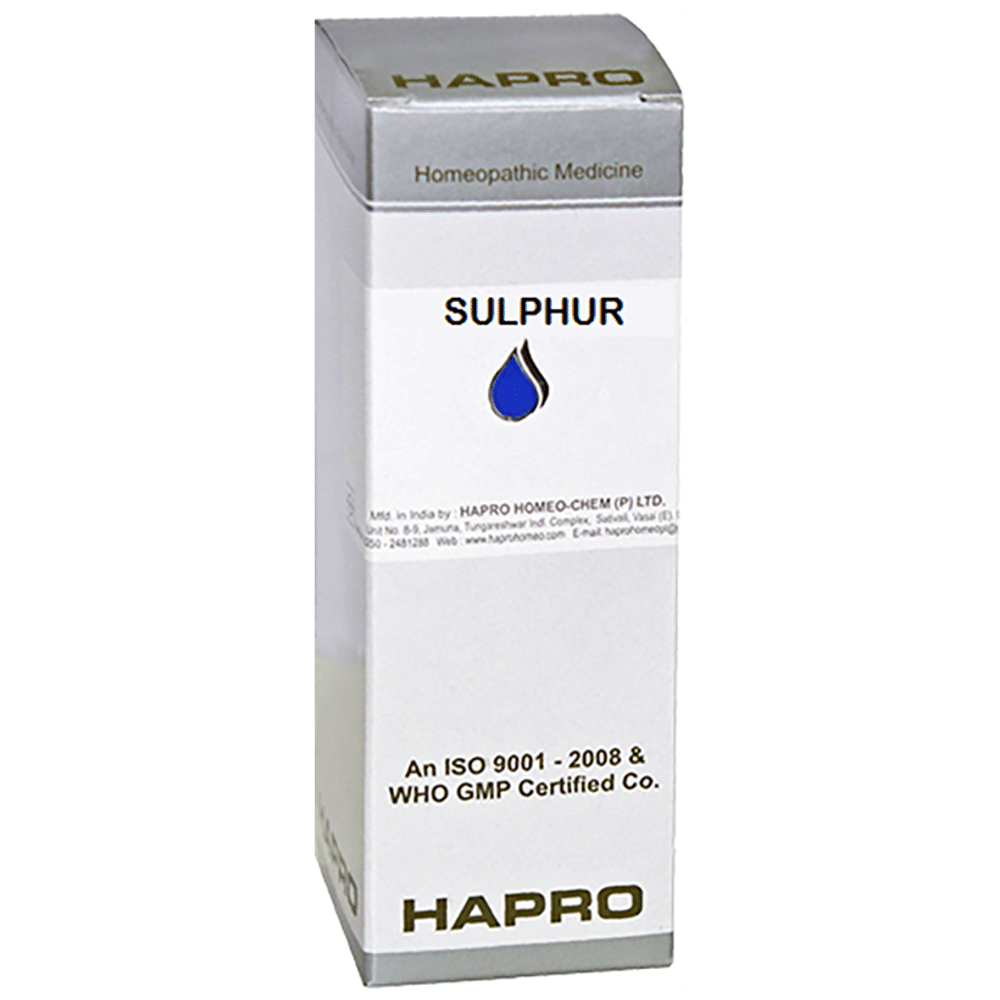 Hapro Sulphur Dilution 10M bottle of 30 ml Dilution