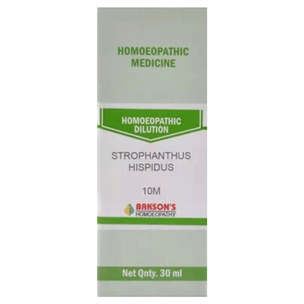 Bakson's Homeopathy Strophanthus Hispidus Dilution 10M bottle of 30 ml Dilution Bakson's Homeopathy Strophanthus Hispidus Dilution 10M bottle of 30 ml Dilution