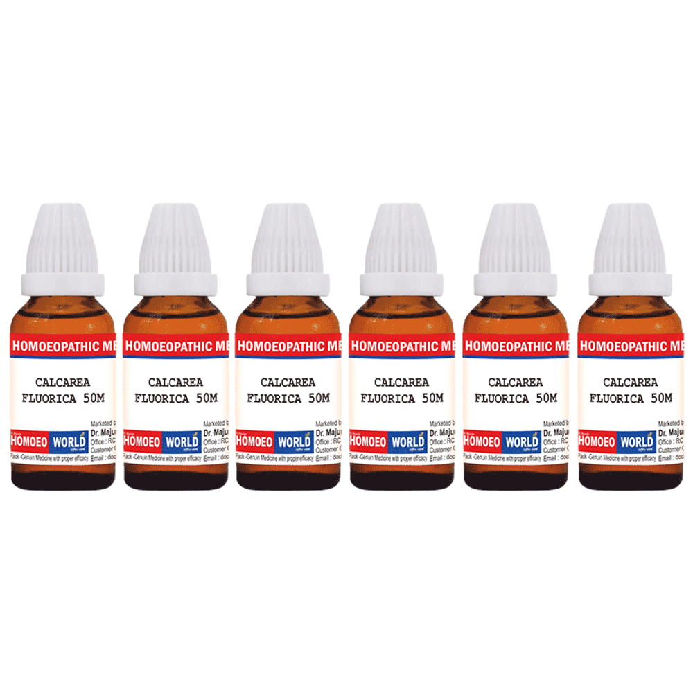 Dr. Majumder Homeo World Calcarea Fluorica Dilution(30ml Each) 50M combo pack of 6 Packs