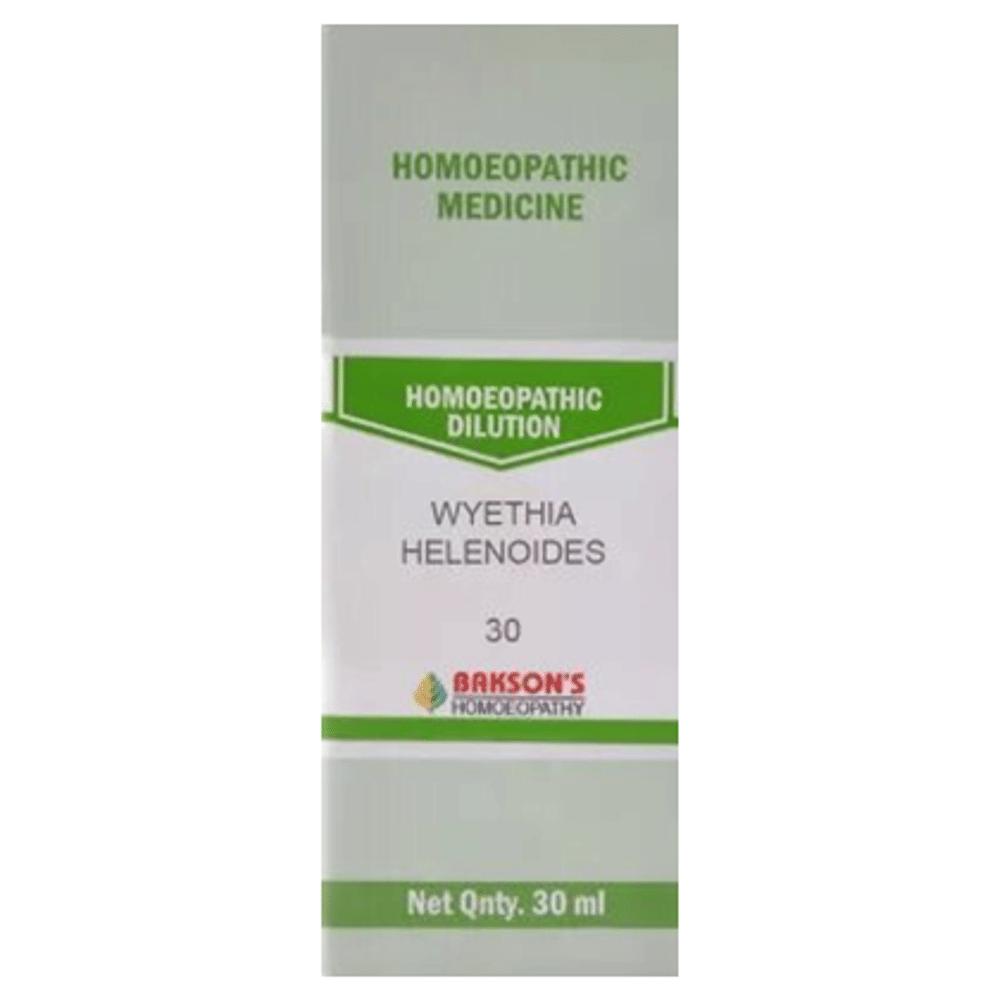 Bakson's Homeopathy Wyethia Helenoides  Dilution 30 bottle of 30 ml Dilution