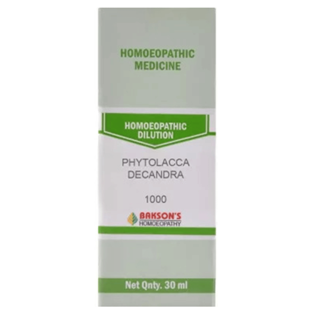 Bakson's Homeopathy Phytolacca Decandra Dilution 1000 CH bottle of 30 ml Dilution