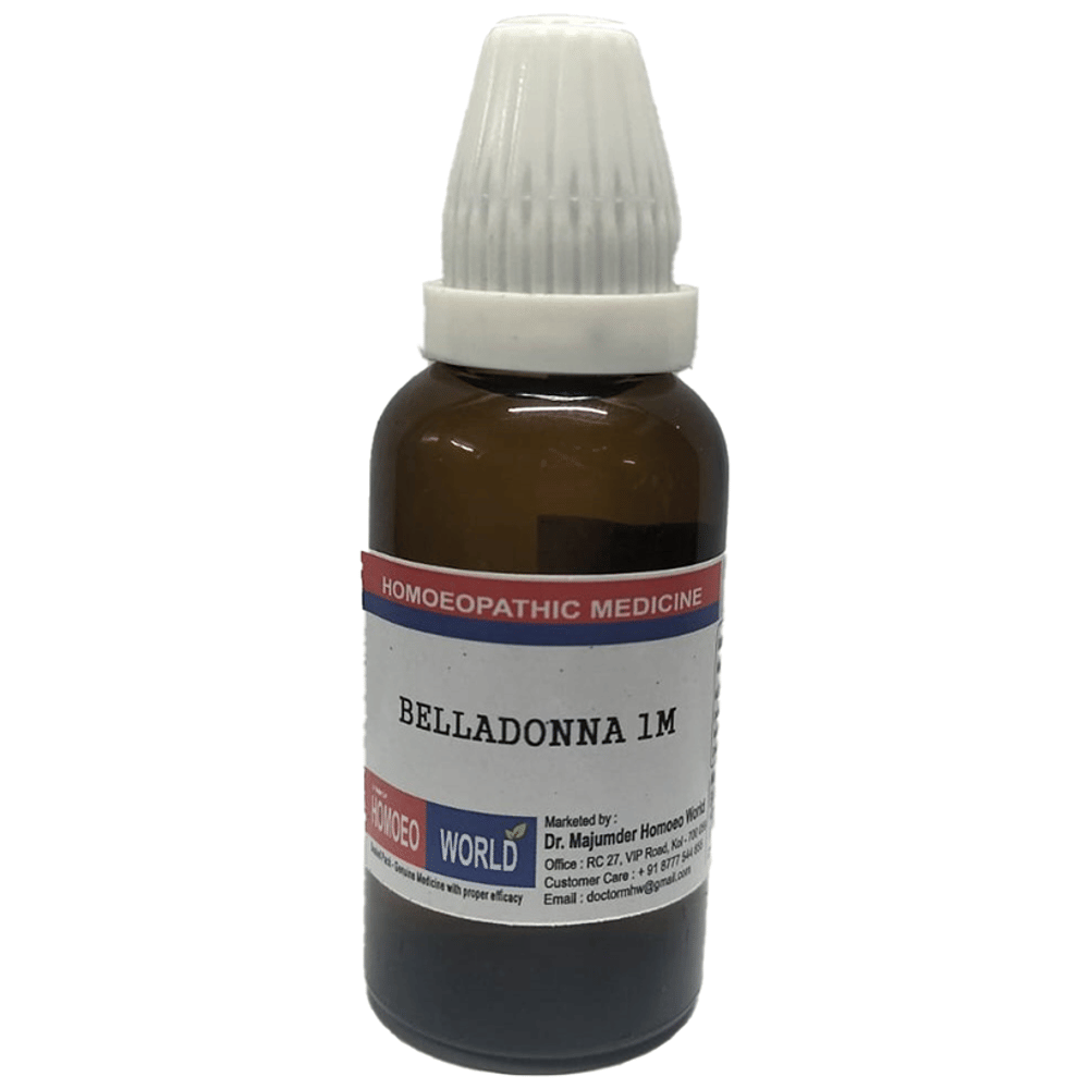 Dr. Majumder Homeo World Belladonna Dilution 1M (30ml Each) combo pack of 3 bottles