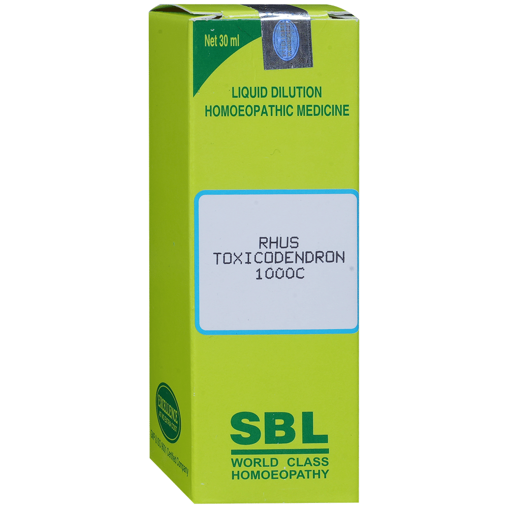 SBL Rhus Toxicodendron Dilution 1000 CH bottle of 30 ml Dilution