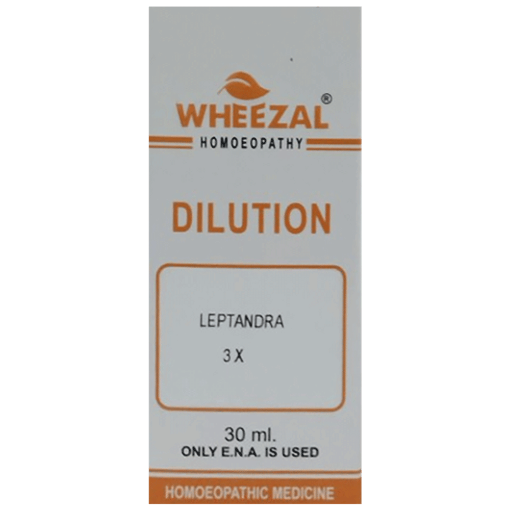 Wheezal Leptandra Dilution 3X bottle of 30 ml Dilution