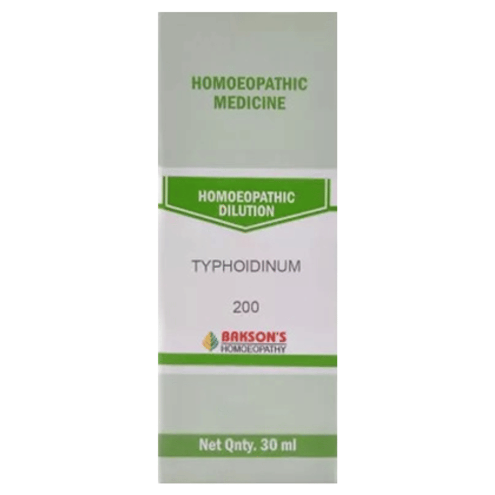Bakson's Homeopathy Typhoidiunum Dilution 200 bottle of 30 ml Dilution