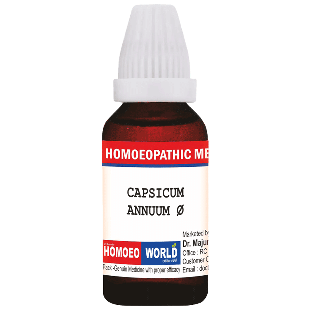 Dr. Majumder Homeo World Capsicum Annuum Mother Tincture (30ml Each) Q box of 1 Bottle