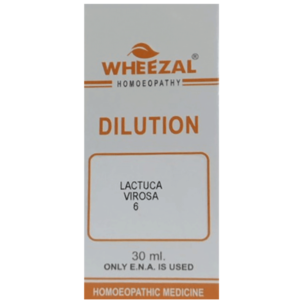 Wheezal Lactuca Virosa Dilution 6 bottle of 30 ml Dilution