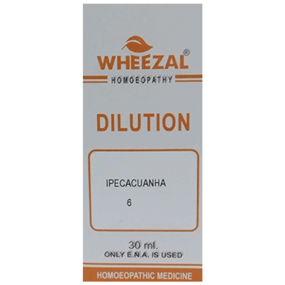 Wheezal Ipecacuanha Dilution 6 bottle of 30 ml Dilution
