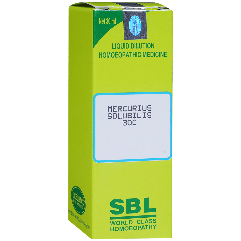 SBL Mercurius Solubilis Dilution 30 CH bottle of 30 ml Dilution