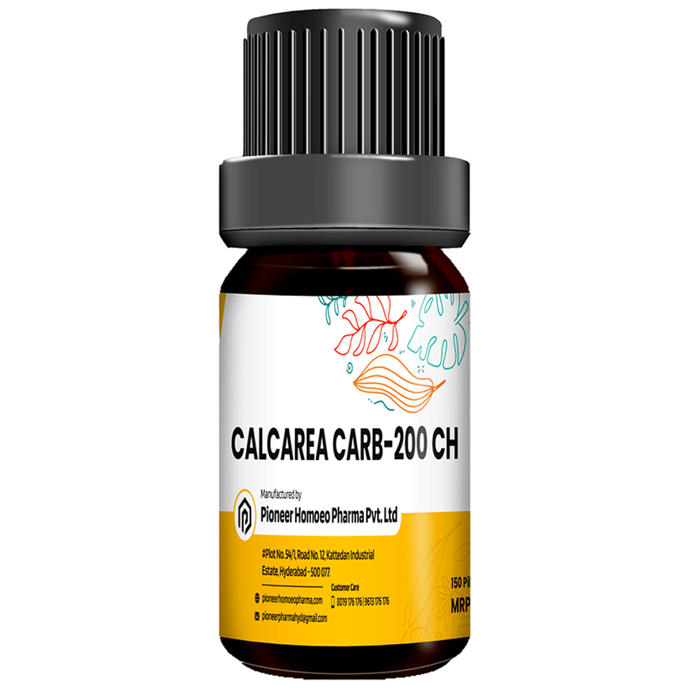 Pioneer Pharma Calcarea Carb Globules Pellets Multidose Pills 200 CH bottle of 150 tablets