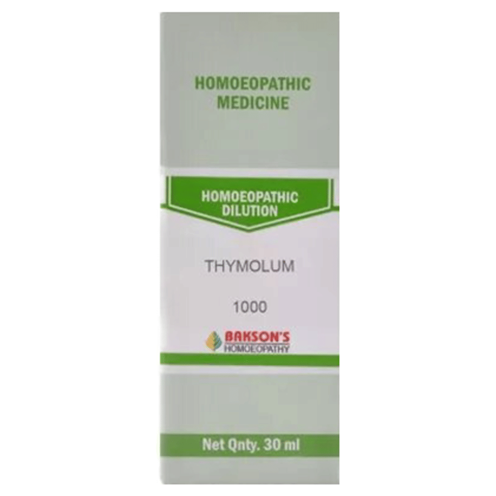 Bakson's Homeopathy Thymolum Dilution 1000 CH bottle of 30 ml Dilution