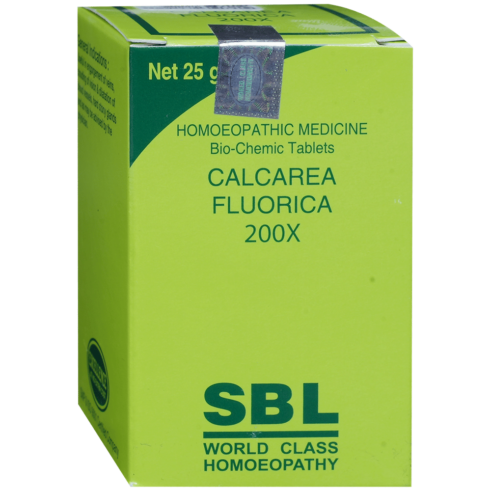 SBL Calcarea Fluorica Biochemic Tablet 200X bottle of 25 gm Biochemic Tablet
