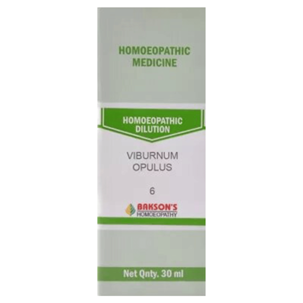 Bakson's Homeopathy Viburnum Opulus Dilution 6 bottle of 30 ml Dilution