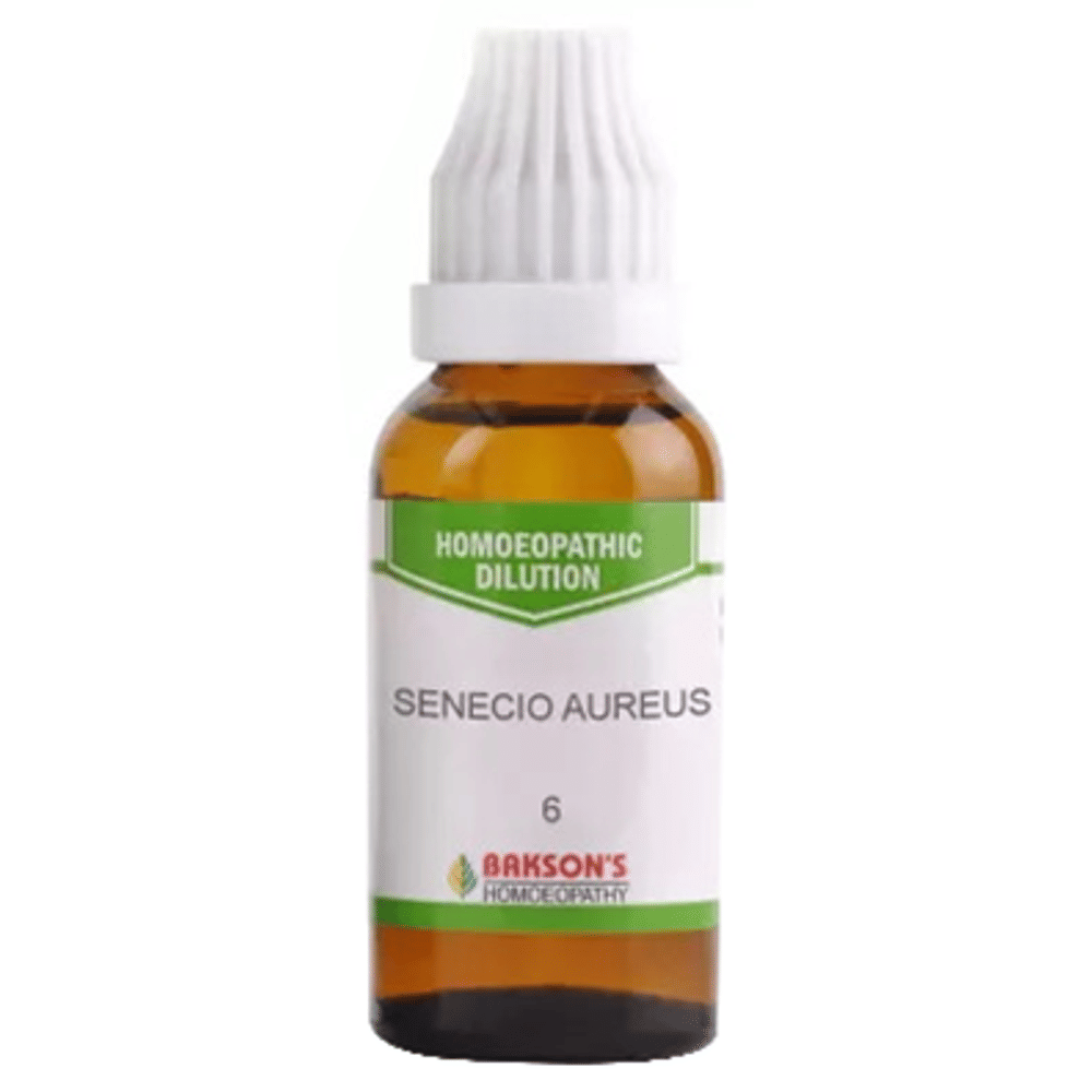 Bakson's Homeopathy Senecio Aureus Dilution 6 CH bottle of 30 ml Dilution