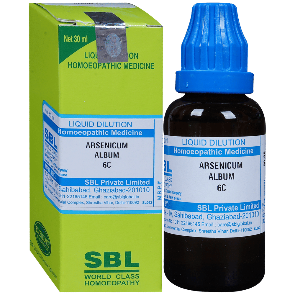 SBL Arsenicum Album Dilution 6 CH bottle of 30 ml Dilution
