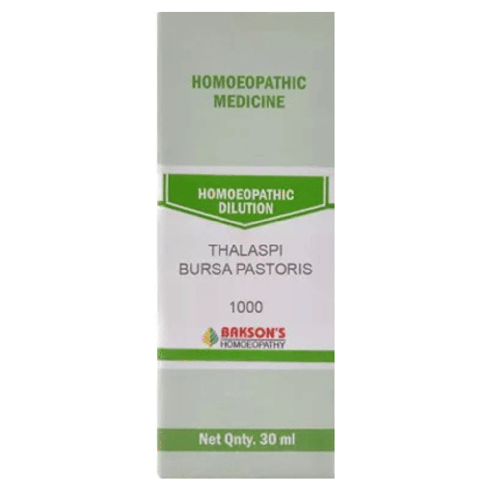Bakson's Homeopathy Thalaspi Bursa Pastoris Dilution 1000 CH bottle of 30 ml Dilution