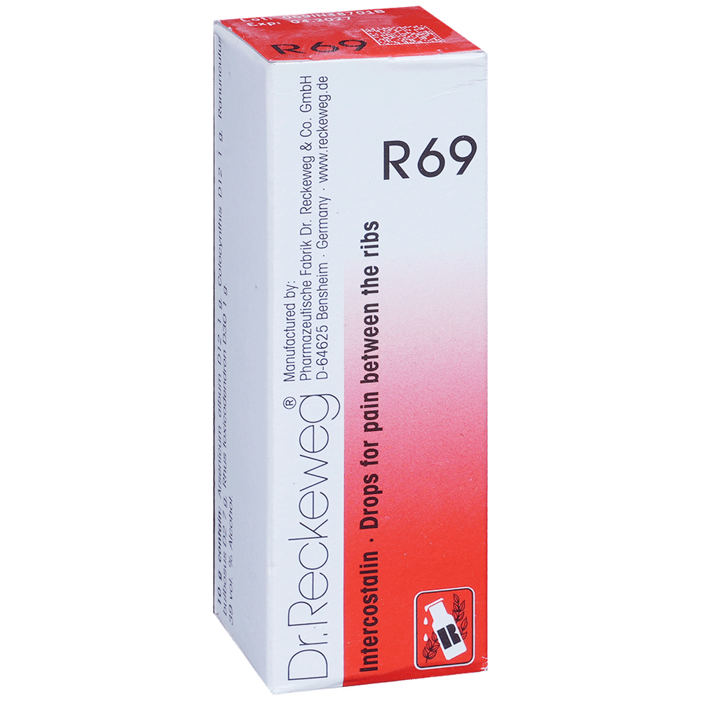 Dr. Reckeweg R69 for Pain Between The Ribs Drop bottle of 22 ml Drop Dr. Reckeweg R69 for Pain Between The Ribs Drop bottle of 22 ml Drop