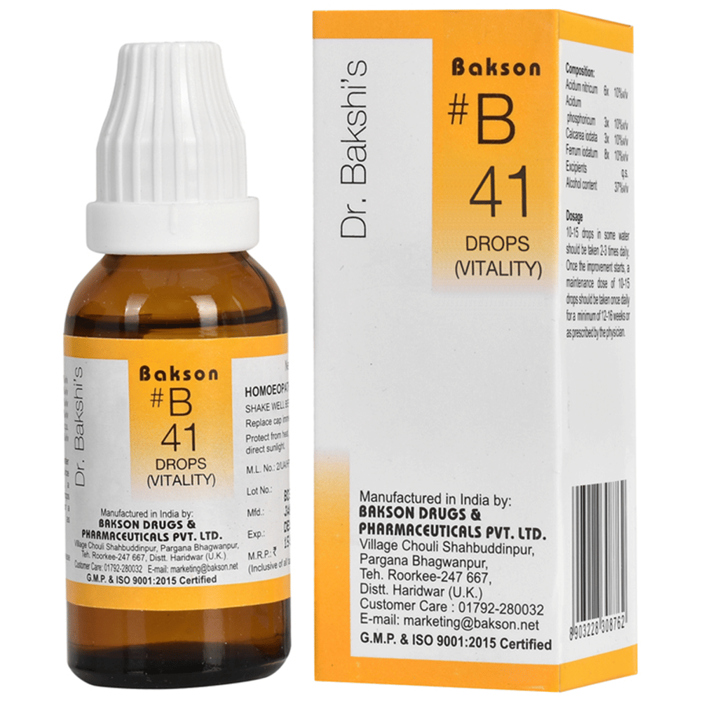 Bakson B41 Vitality Drop bottle of 30 ml Drop