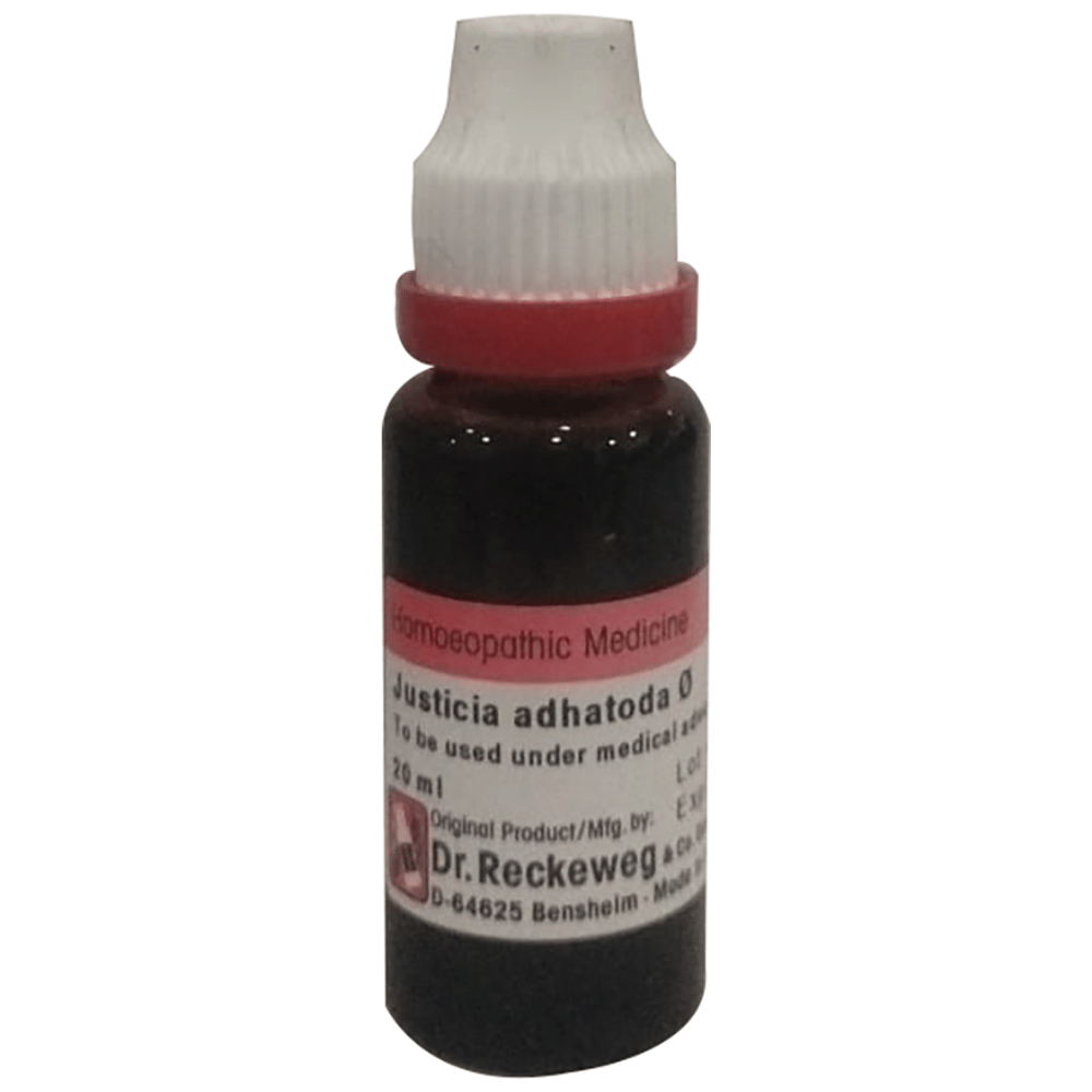 Dr. Reckeweg Justicia Adhatoda 2X Mother Tincture Q bottle of 20 ml Mother Tincture