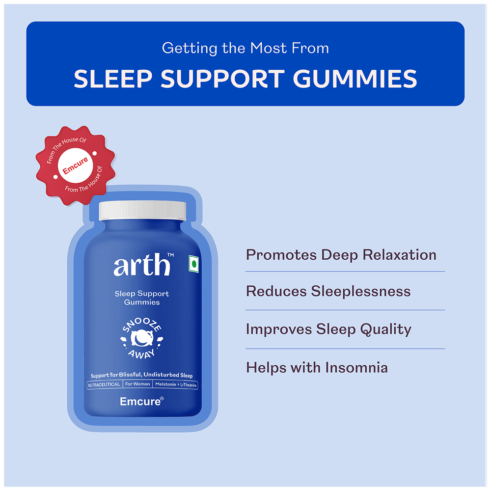 Arth Melatonin Sleep Support Gummies with L-theanine & Chamomile Extract bottle of 15 gummies Arth Melatonin Sleep Support Gummies with L-theanine & Chamomile Extract bottle of 15 gummies