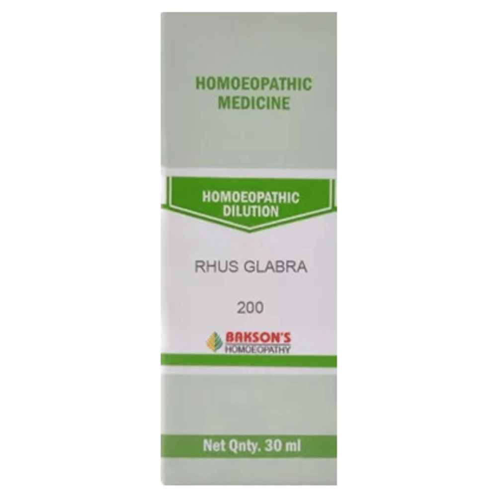Bakson's Homeopathy Rhus Glabra Dilution 200 bottle of 30 ml Dilution