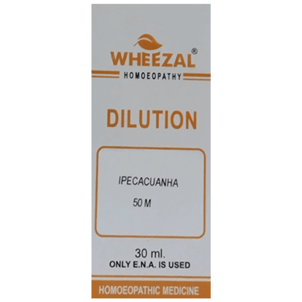 Wheezal Ipecacuanha Dilution 50M bottle of 30 ml Dilution
