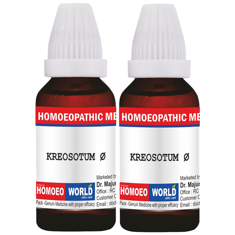 Dr. Majumder Homeo World Kreosotum Mother Tincture (30ml Each) Q combo pack of 2 bottles