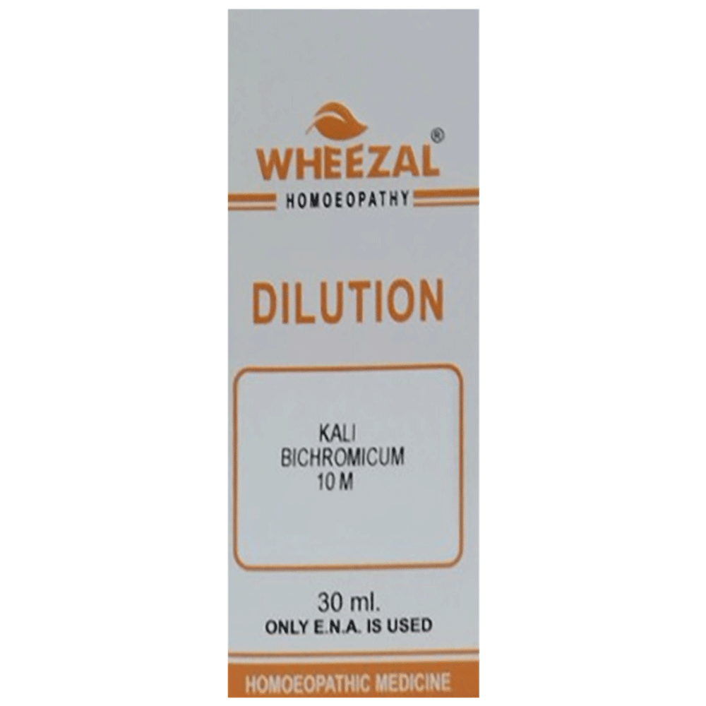 Wheezal Kali Bichromicum Dilution 10M bottle of 30 ml Dilution