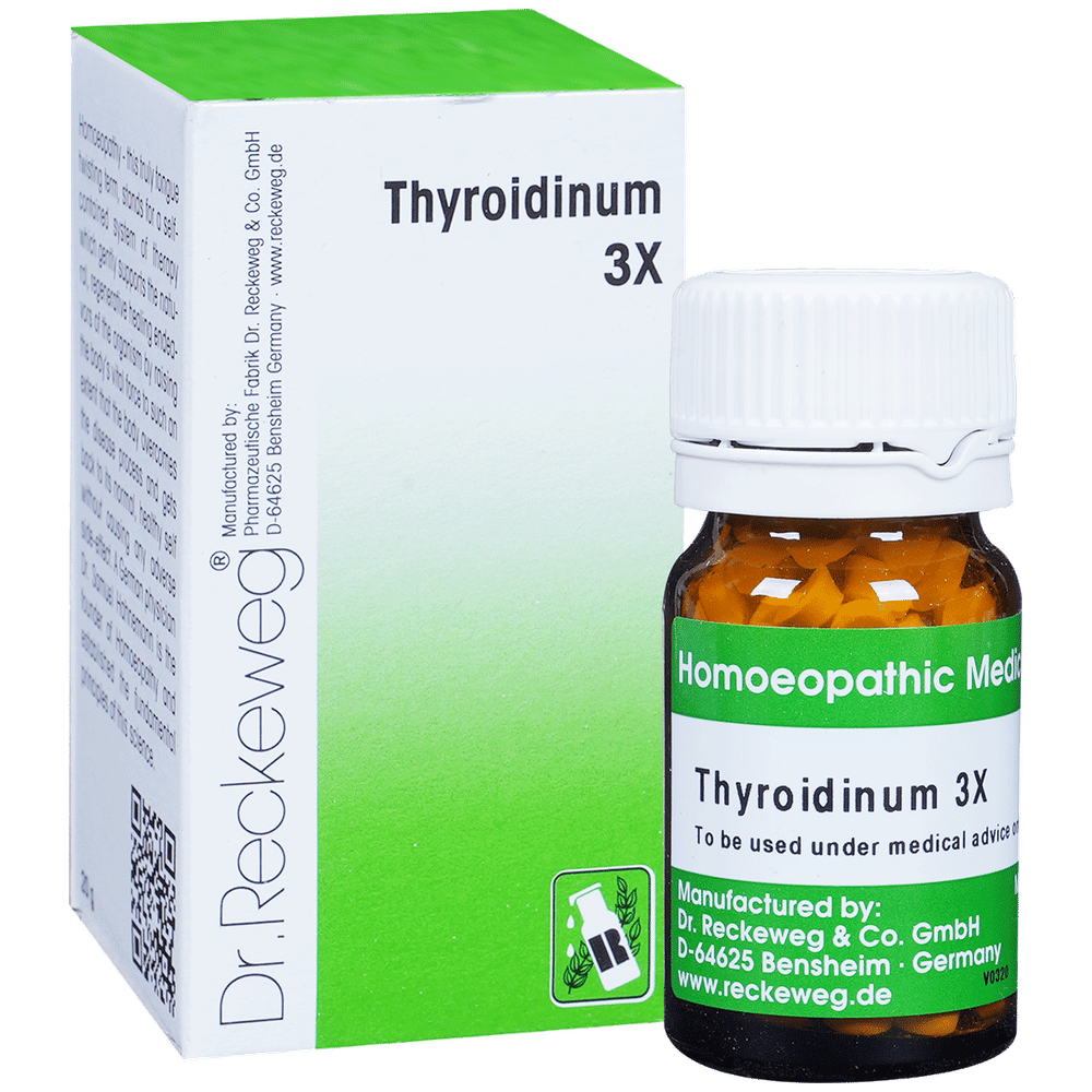 Dr. Reckeweg Thyroidinum Trituration Tablet 3X bottle of 20 gm Trituration Tablet