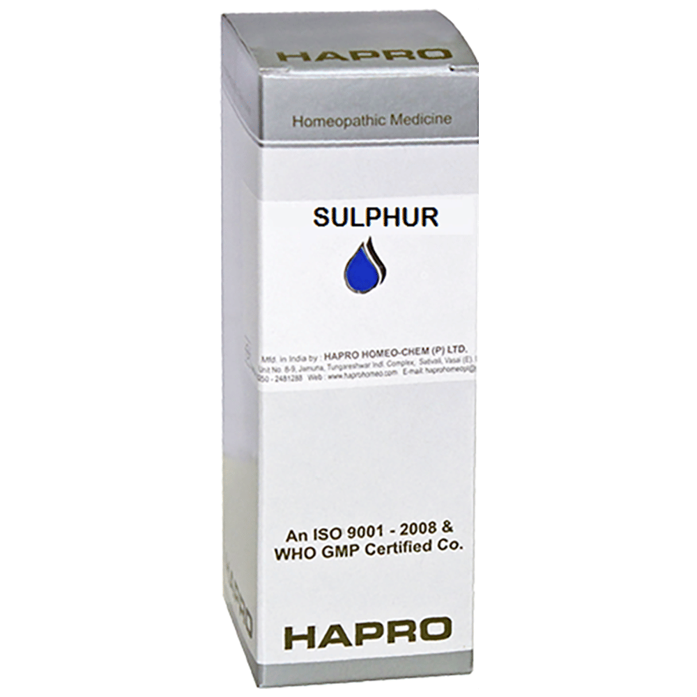 Hapro Sulphur Dilution 30 bottle of 100 ml Dilution