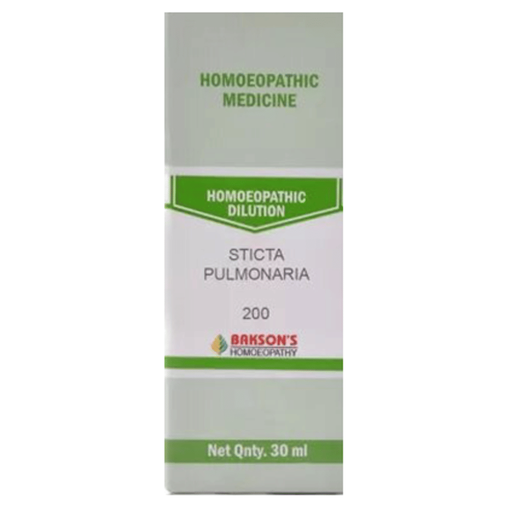 Bakson's Homeopathy Sticta Pulmonaria Dilution 200 bottle of 30 ml Dilution