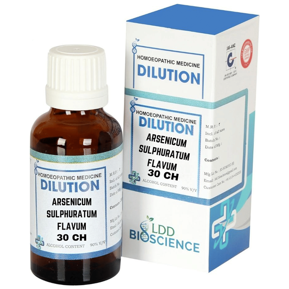 LDD Bioscience Arsenicum Sulphuratum Flavum Dilution 30 CH bottle of 30 ml Dilution