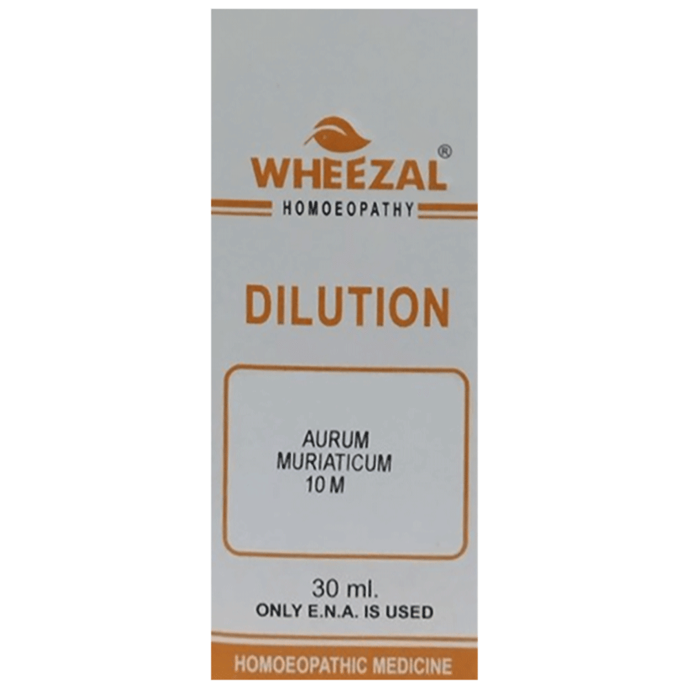 Wheezal Aurum Muriaticum Dilution 10M bottle of 30 ml Dilution