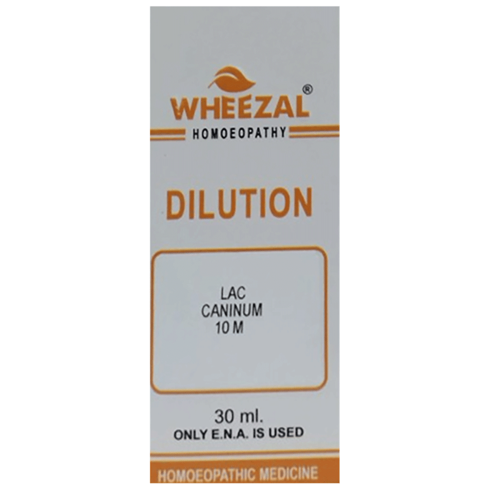Wheezal Lac Caninum Dilution 10M bottle of 30 ml Dilution
