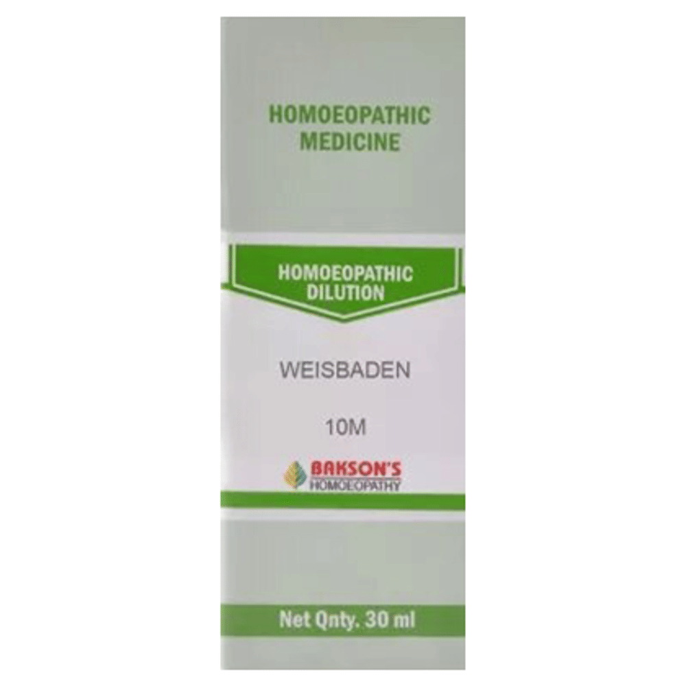 Bakson's Homeopathy Weisbaden  Dilution 10M bottle of 30 ml Dilution