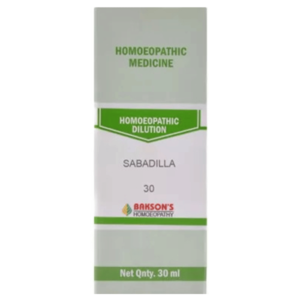 Bakson's Homeopathy Sabadilla Dilution 30 bottle of 30 ml Dilution Bakson's Homeopathy Sabadilla Dilution 30 bottle of 30 ml Dilution