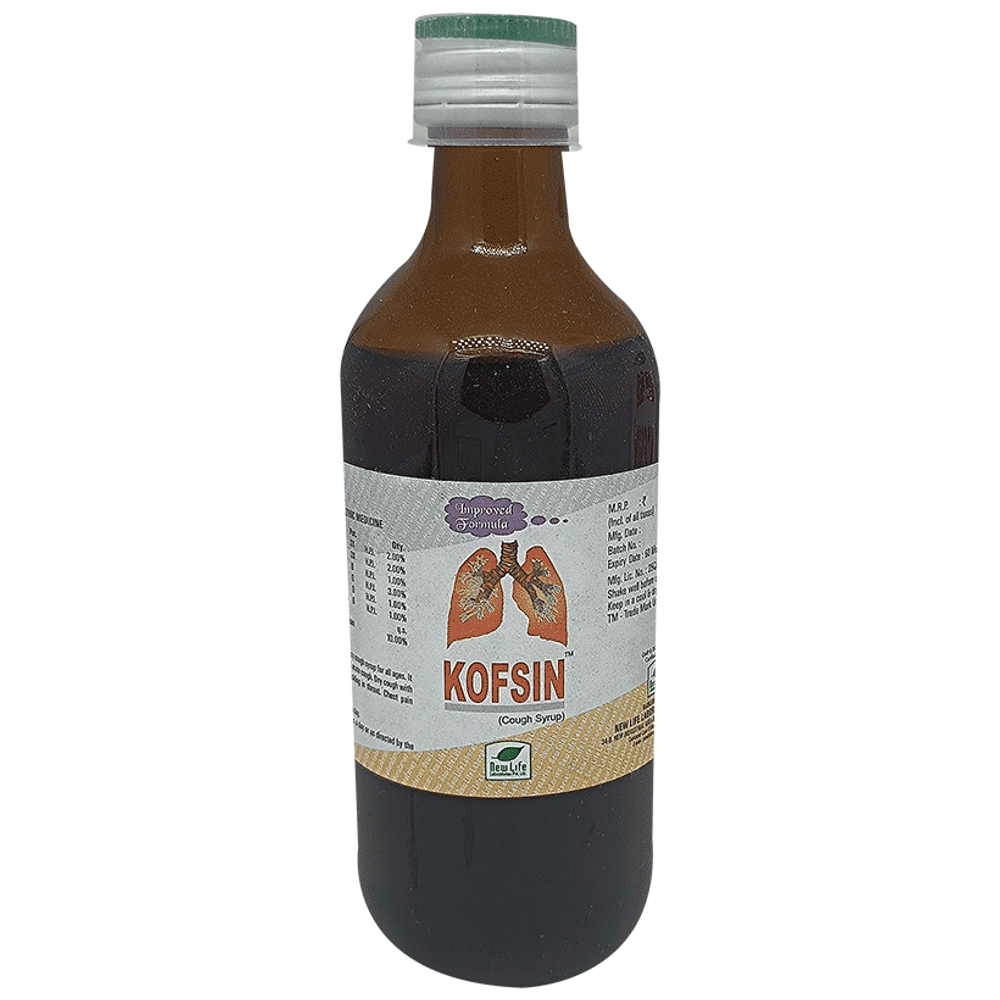 New Life Kofsin Cough Syrup bottle of 200 ml Syrup
