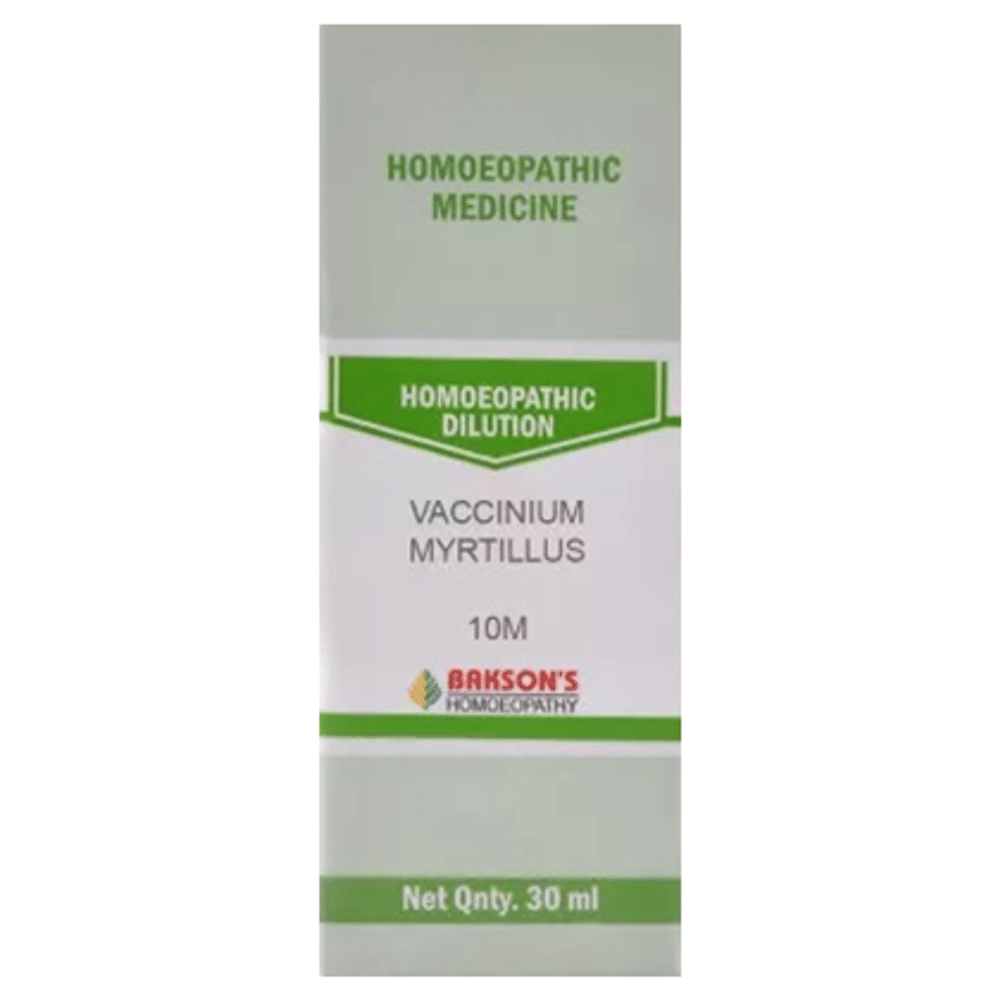 Bakson's Homeopathy Vaccinium Myrtilluss Dilution 10M bottle of 30 ml Dilution