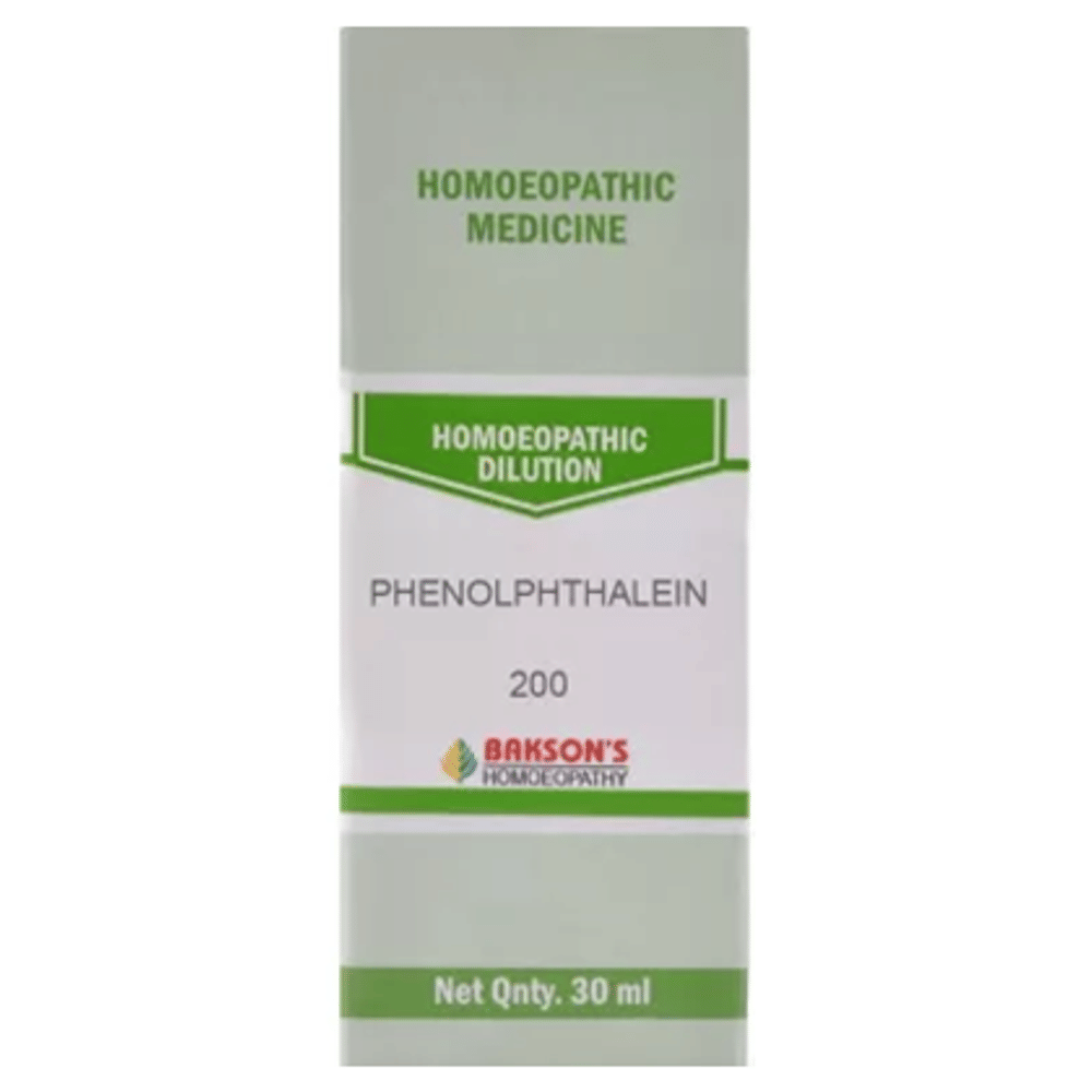 Bakson's Homeopathy Phenolphthalein Dilution 200 bottle of 30 ml Dilution